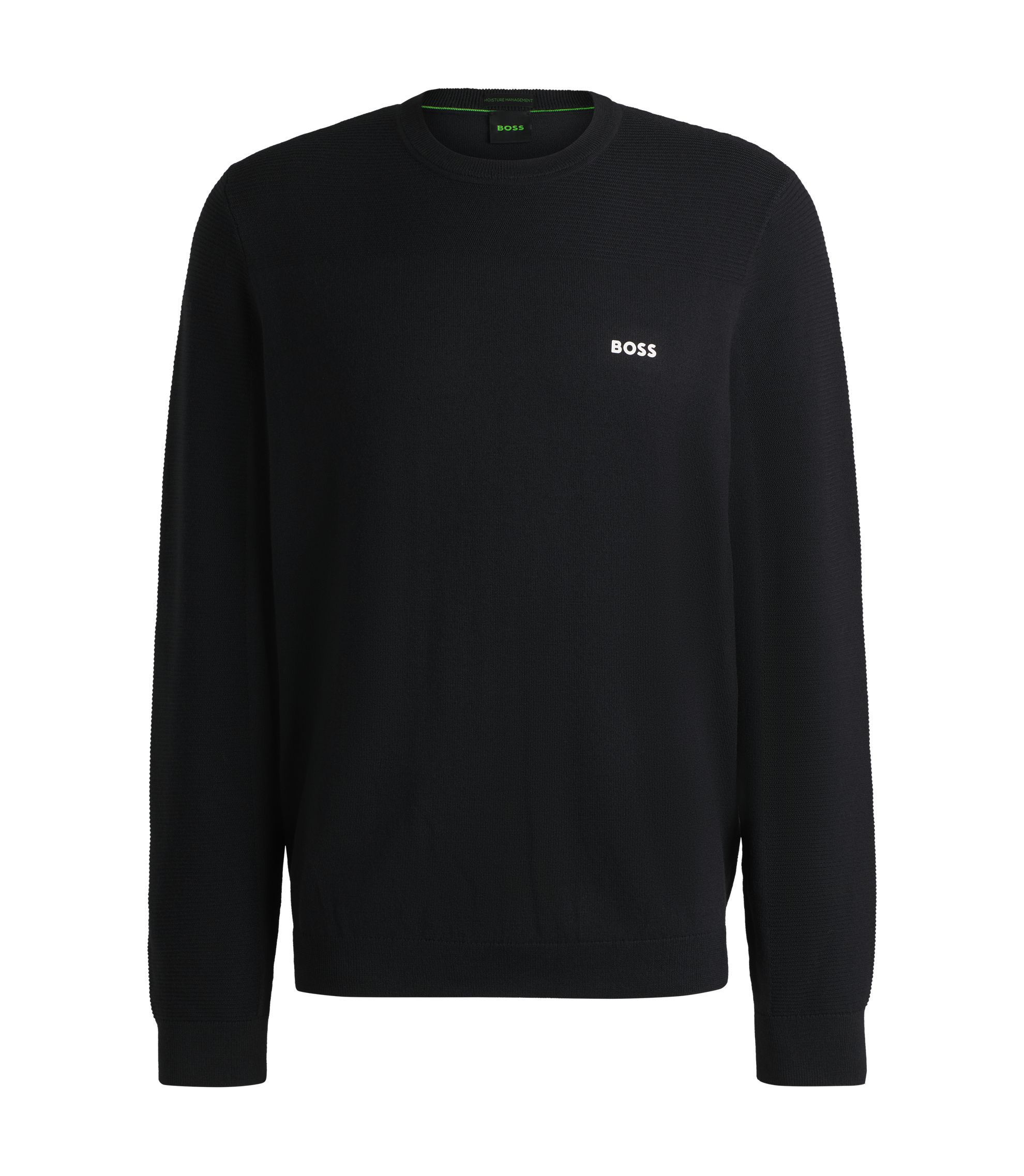 BOSS ロゴ クルーネックセーター ドライフレックスファブリック BOSS - ロゴ クルーネックセーター ドライフレックスファブリック