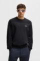 Branded crew-neck sweater in dry-flex fabric, Dark Blue