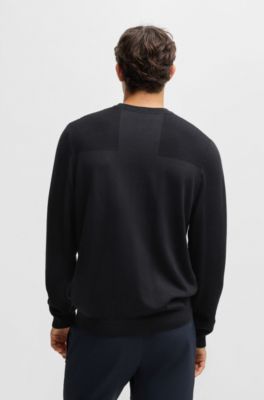 Tr&ouml;ja med rund hals och loggor i dry flex-material, M&ouml;rkbl&aring;