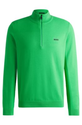 Hugo boss jumper green best sale