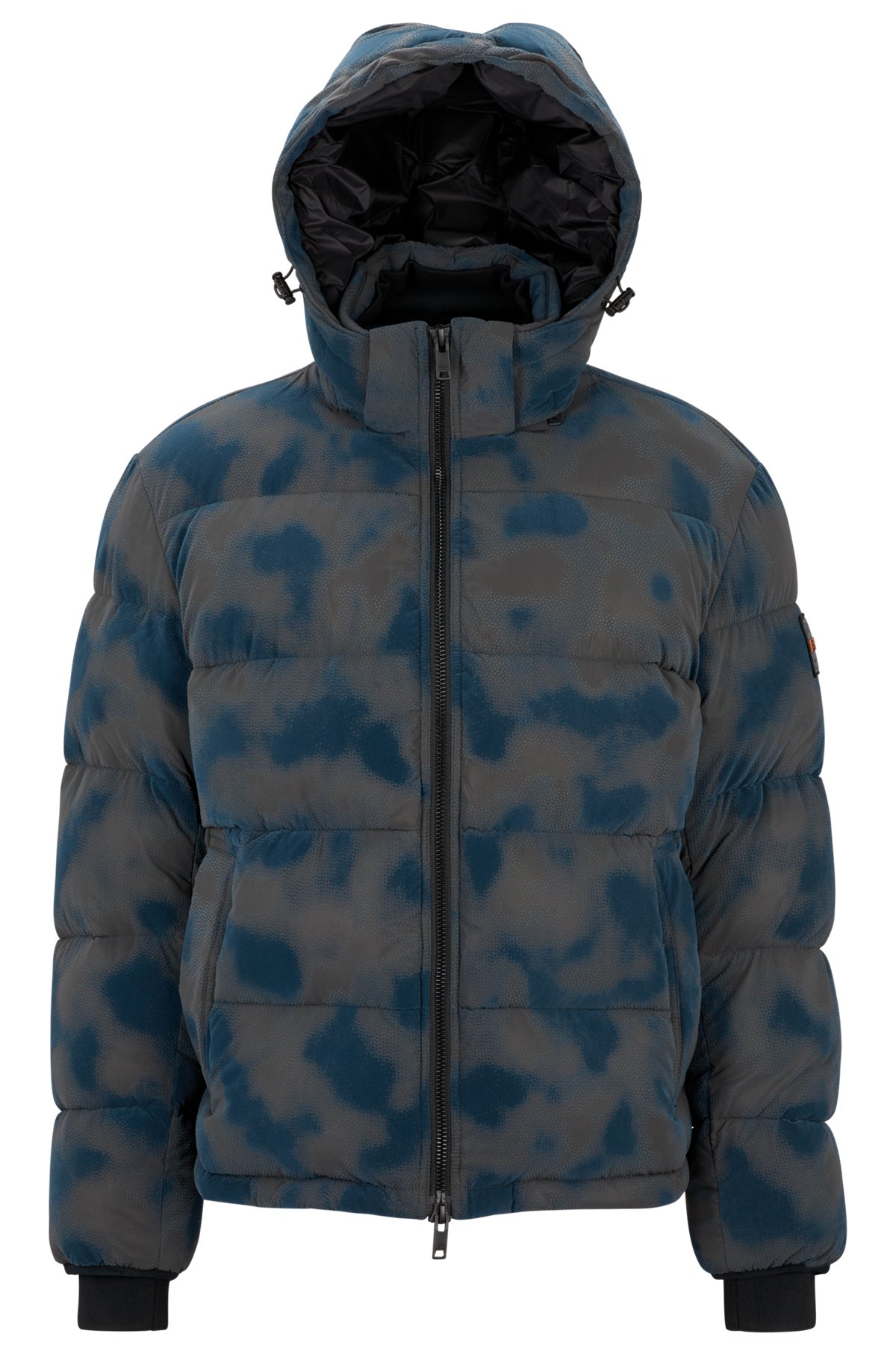 BOSS - Relaxed-fit puffer jacket with seasonal flock print