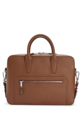 Porte-documents en cuir grainé avec logo