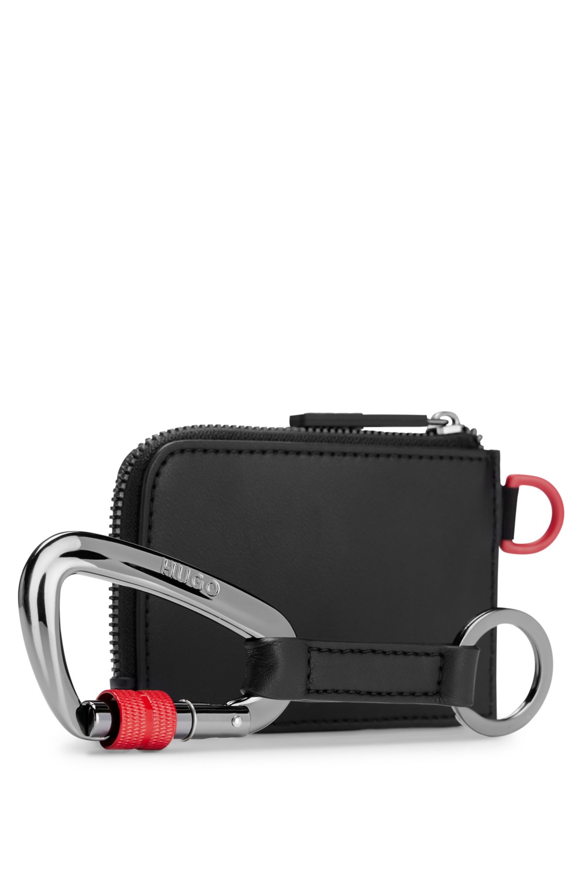 Maycom Retro Style Simple Strong Carabiner Shape Keychain Chain Ring Keyring Keyfob Key Holder Black
