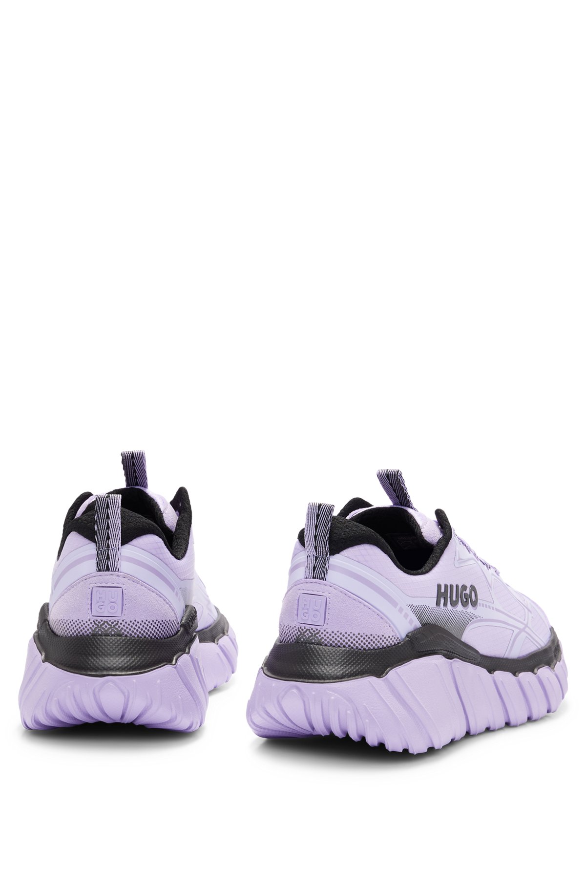 Statement-sole trainers with decorative reflective waves, Light Purple
