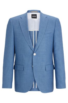 BOSS - Regular-fit jacket in micro-patterned fabric