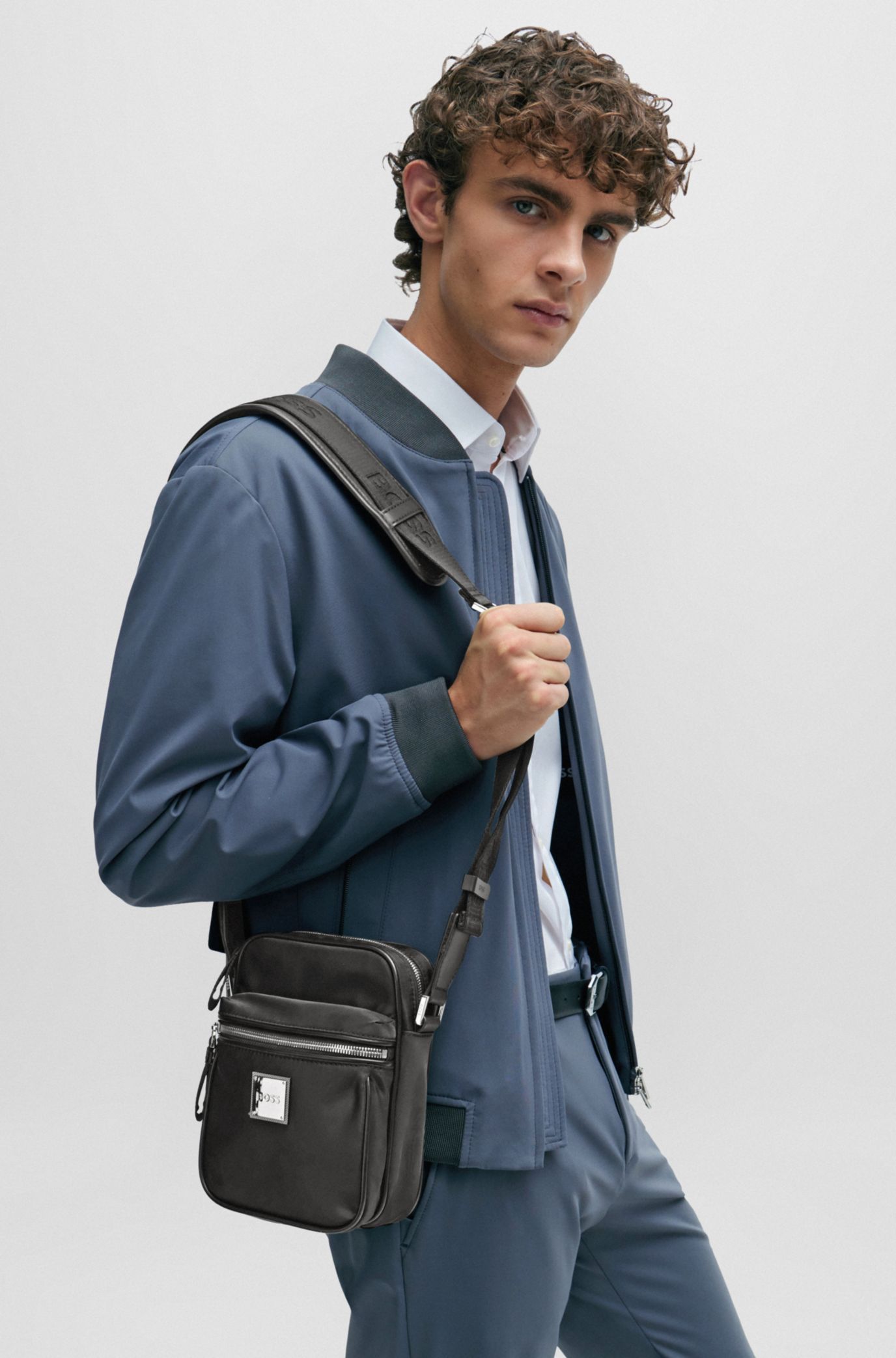 Men's classic petit piqué double online bag