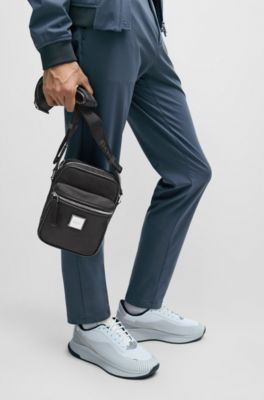 BOSS Reporter bag in recycled fabric with metallic logo plate