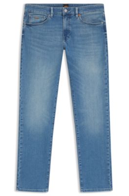 Maine regular-fit jeans in blue stretch denim, Light Blue