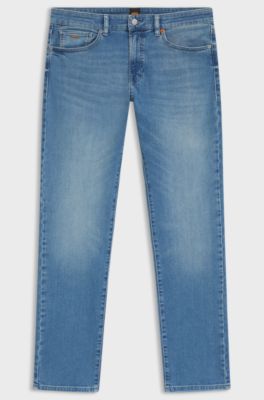 Maine regular-fit jeans in blue stretch denim, Light Blue