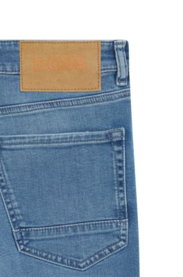 Maine regular-fit jeans in blue stretch denim, Light Blue