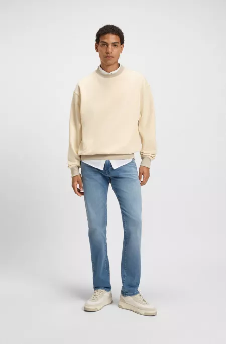 Regular-fit jeans in blue heavyweight denim