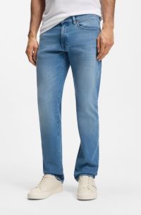Regular-fit Maine-jeans van blauw stretchdenim, Lichtblauw