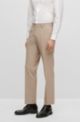 Regular-fit trousers in micro-patterned stretch cloth, Light Brown