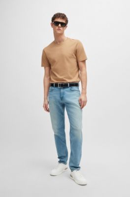 Leather cupsole trainers with signature details, White