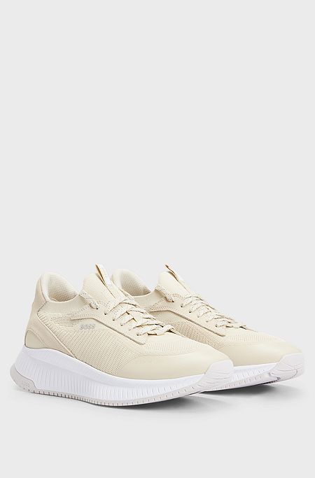 TTNM EVO trainers with knitted upper, Light Beige