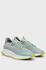 TTNM EVO trainers with knitted upper, Light Blue