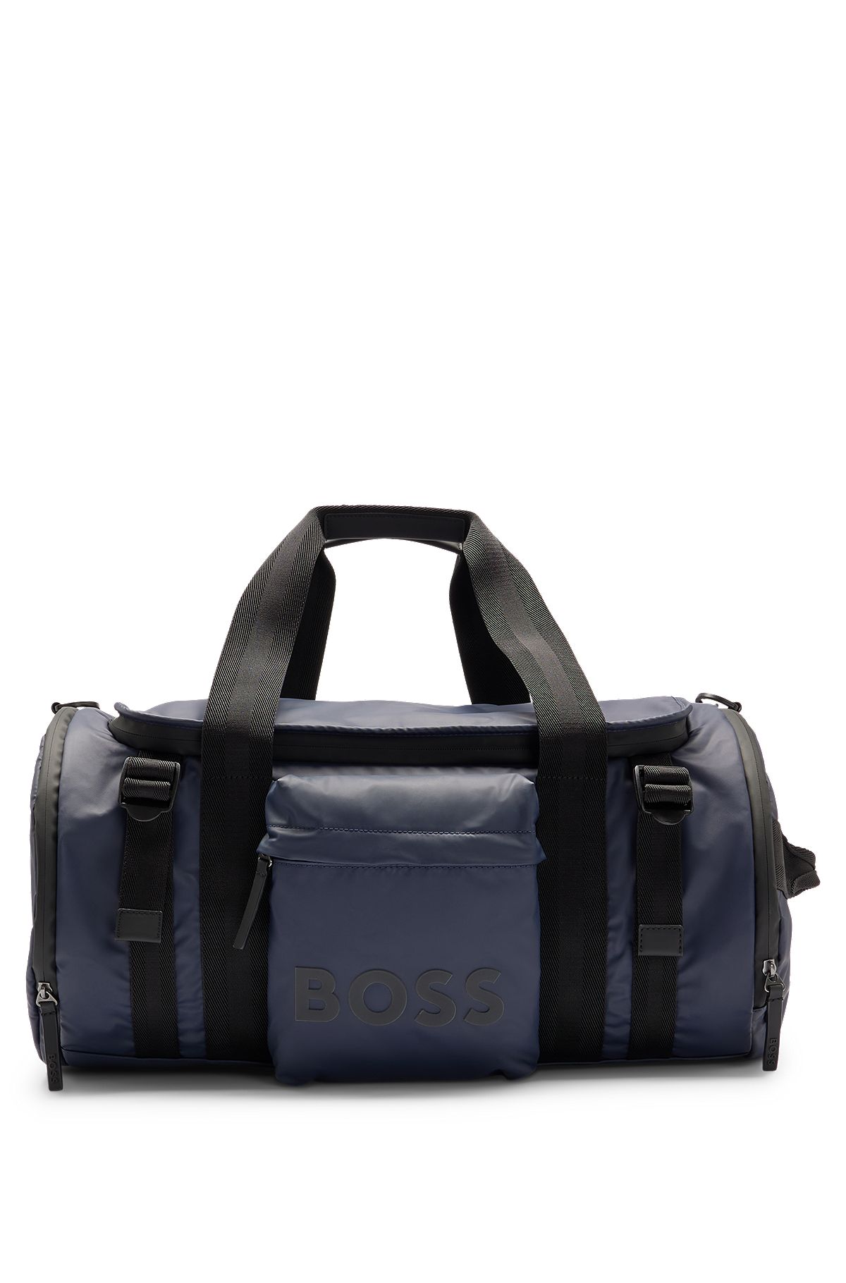 Coated-material holdall with detachable key hook, Dark Blue
