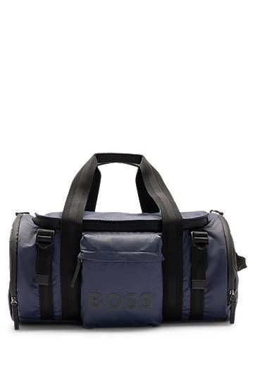 Coated-material holdall with detachable key hook, Hugo boss