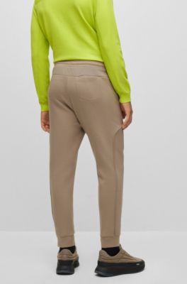 BOSS - Cotton-blend tracksuit bottoms with embossed logo