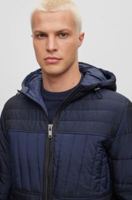 BOSS Regularfit waterrepellent jacket in mixed materials