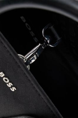 BOSS - Denim tote bag with monogram jacquard