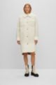 Relaxed-fit teddy coat with patch pockets, White