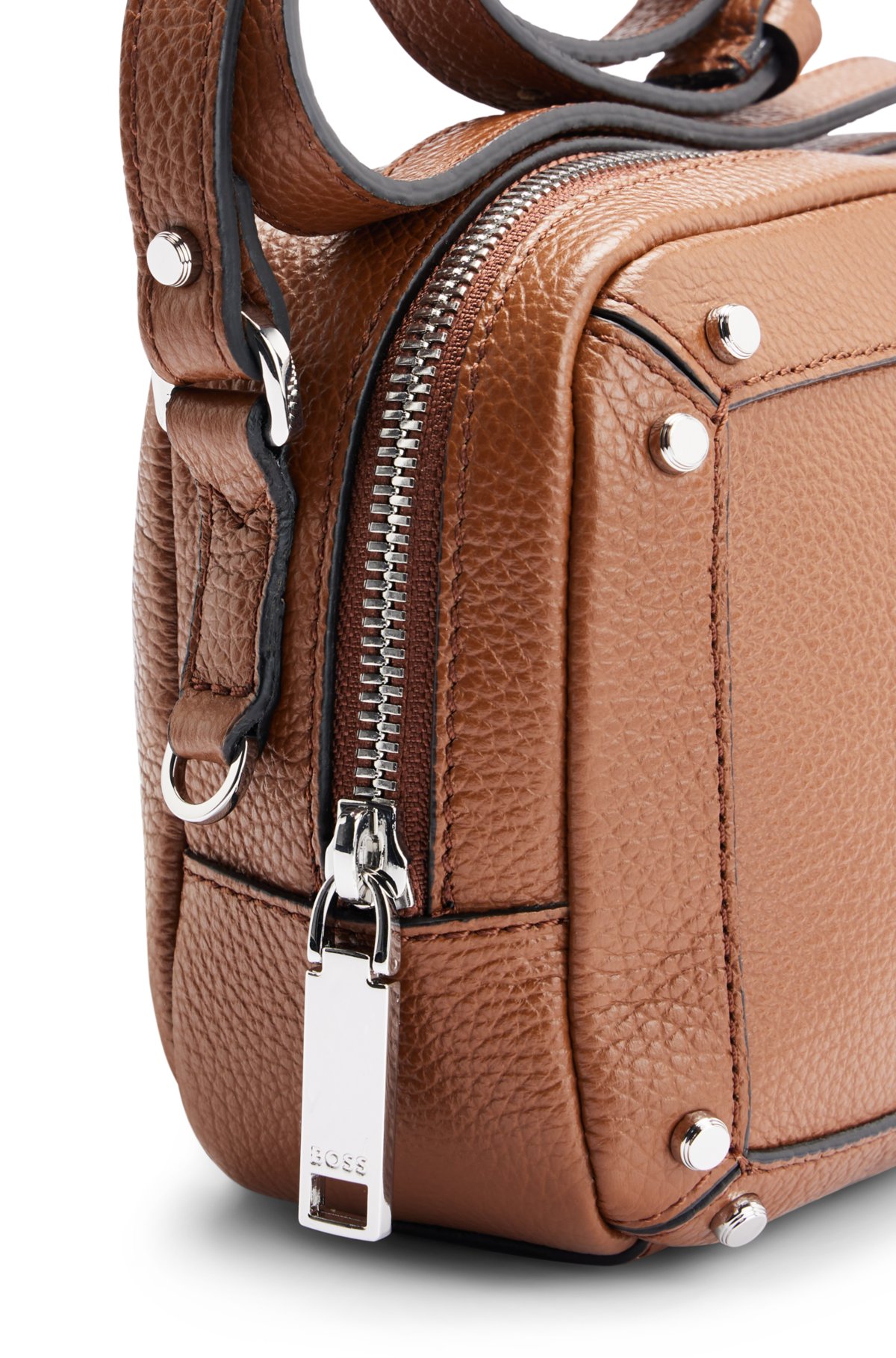 Joli authentique grand sac à main HUGO BOSS cuir vintage bag /