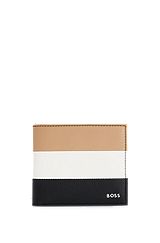 Gift-boxed wallet and card holder with signature stripes, Patterned