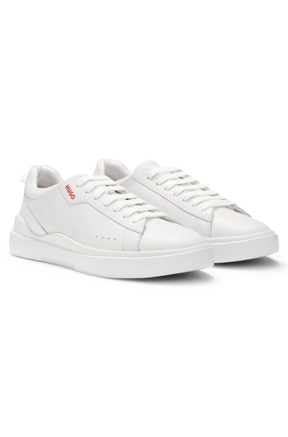 Cupsole trainers in leather with logo details