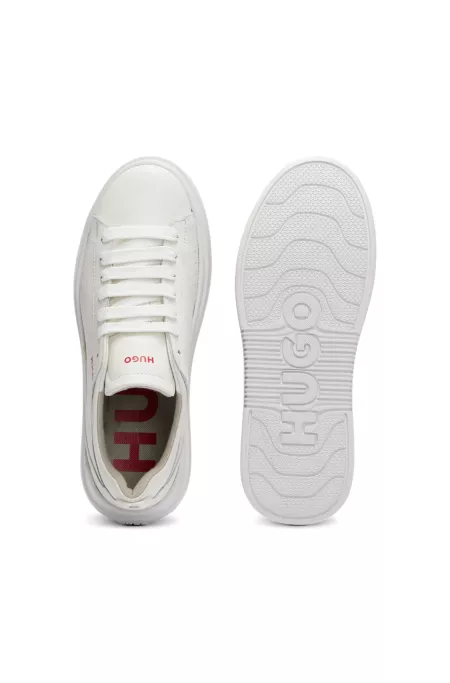 Cupsole trainers in leather with logo details
