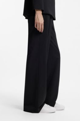 Sneakers aus Leder mit Cupsohle und Logo-Details, Wei&szlig;