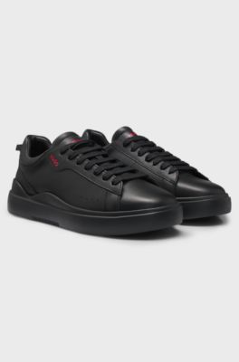 Leather trainers, Black