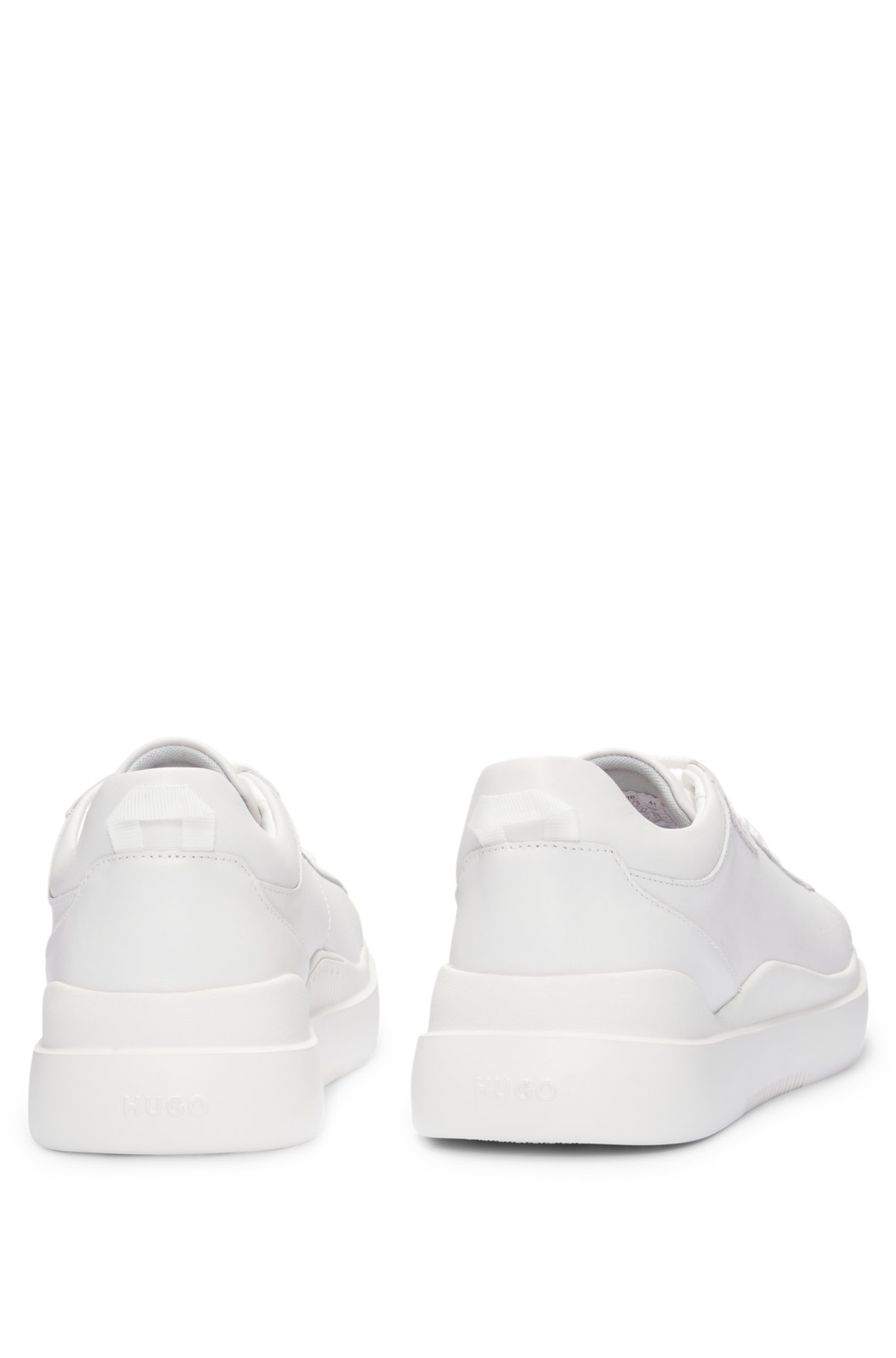 Cupsole trainers in smooth leather, White