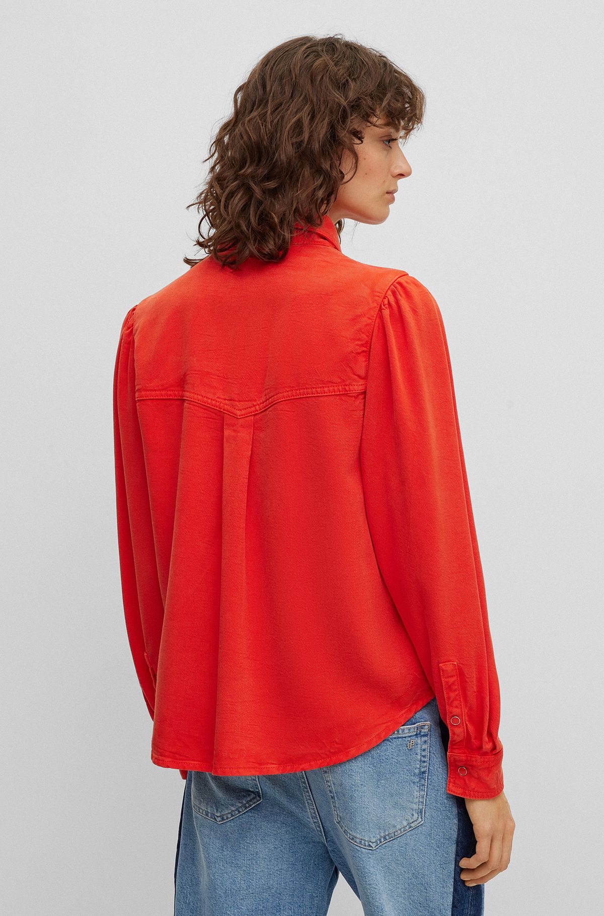 Die schönsten Blusen in Orange für Damen von HUGO BOSS | Blusenkleider