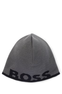 BOSS - Mütze aus Woll-Mix Logo mit