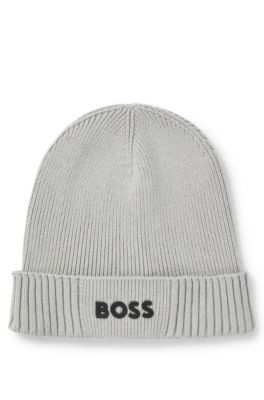 Kontrast-Logo Mütze aus mit BOSS - Baumwoll-Mix