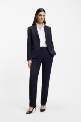 Boss Regular-fit blouse in a cotton blend blusar dam – bild 2