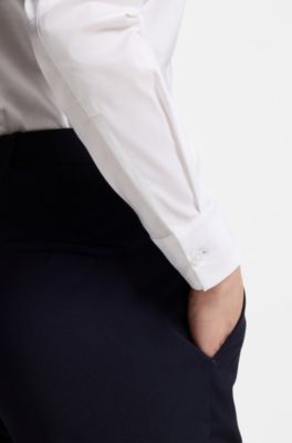 Camicetta regular fit in misto cotone, Bianco
