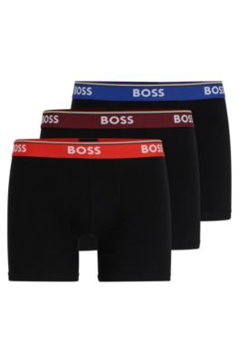 Buy Balenciaga men black cotton boxer shorts for $253 online on