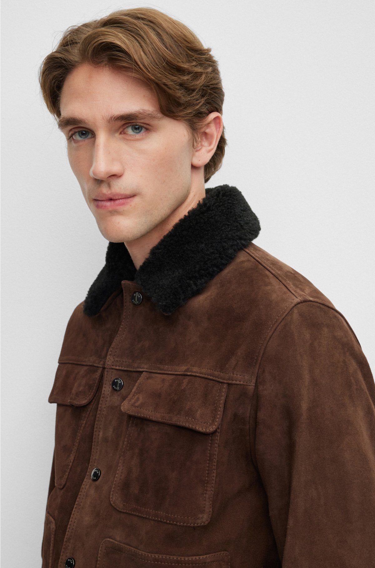 Mixed Material Leather Teddy Blouson - Men - Ready-to-Wear