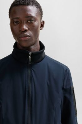 BOSS - Water-repellent padded jacket with branded sleeve pocket 