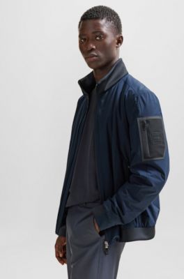 BOSS - Water-repellent padded jacket with branded sleeve pocket