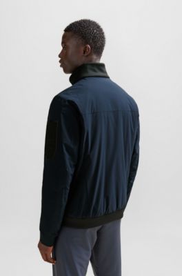 BOSS - Water-repellent padded jacket with branded sleeve pocket