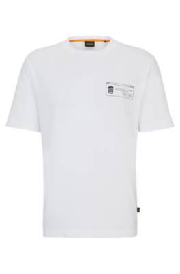 Hugo Boss Cotton-jersey T-shirt With Seasonal Artwork In White