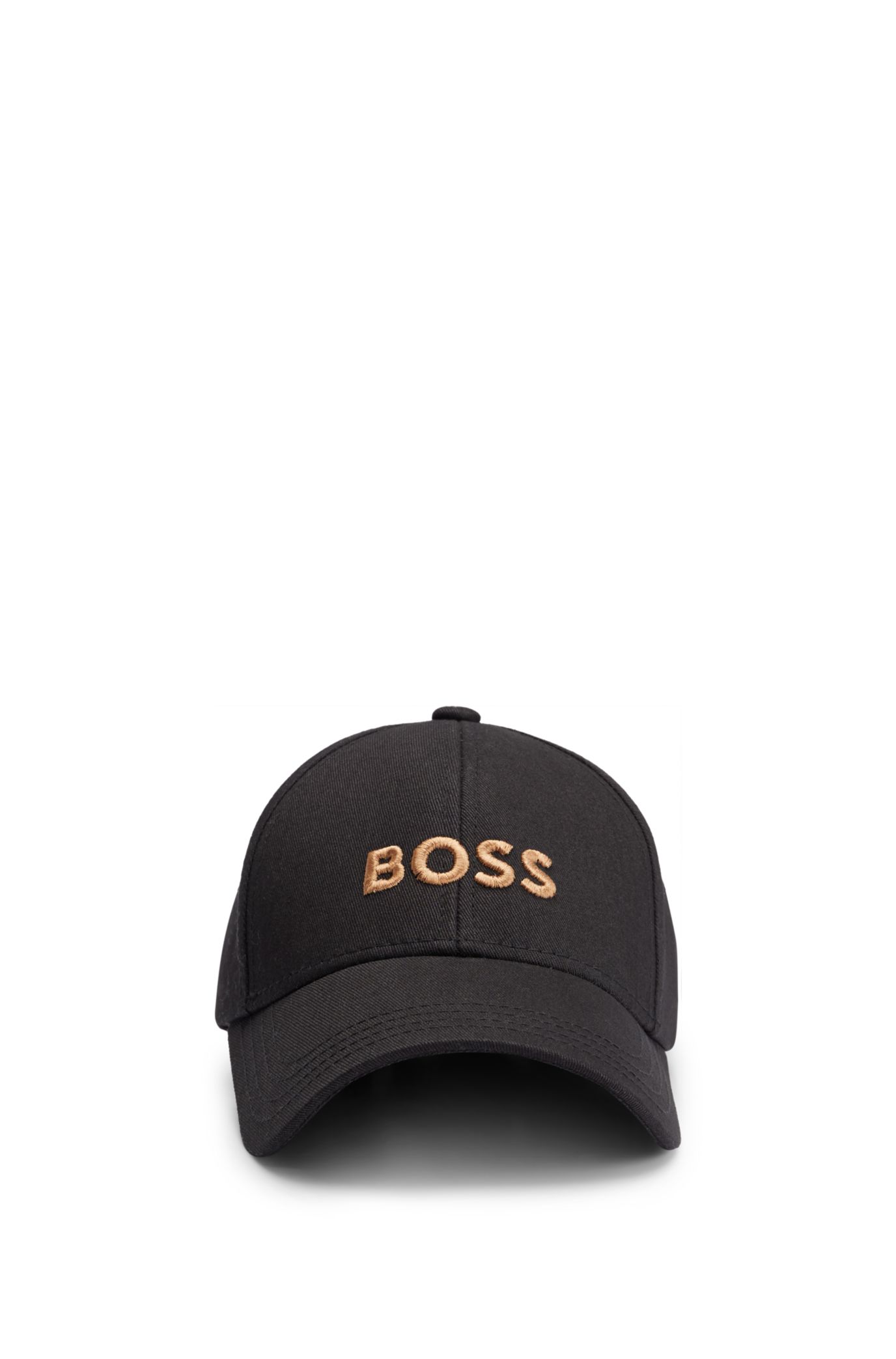 BOSS Cotton twill cap with logo and signature stripe bow