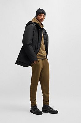 BOSS Parka Relaxed Fit en tissu ottoman d perlant