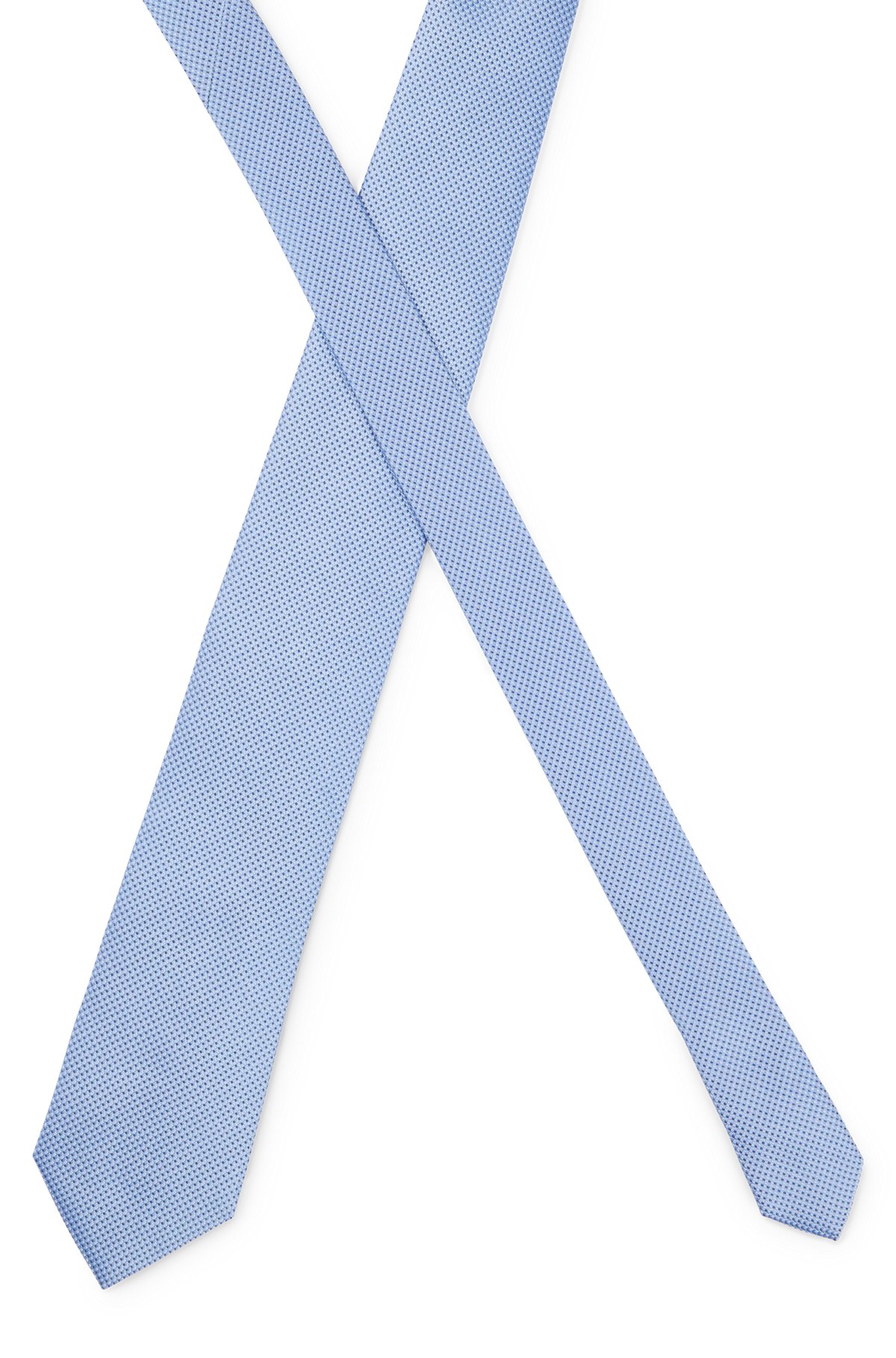 BOSS - Set aus Krawatte und Einstecktuch aus fein gemusterter Seide