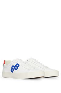 Lowtop Sneakers mit Monogramm-Detail, Weiß