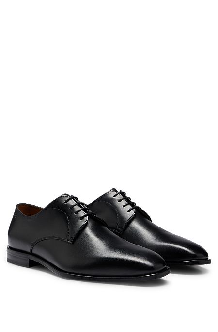Leather Derby shoes with leather lining, Black