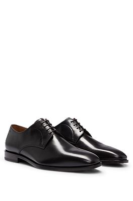 Hugo boss dark brown sales shoes